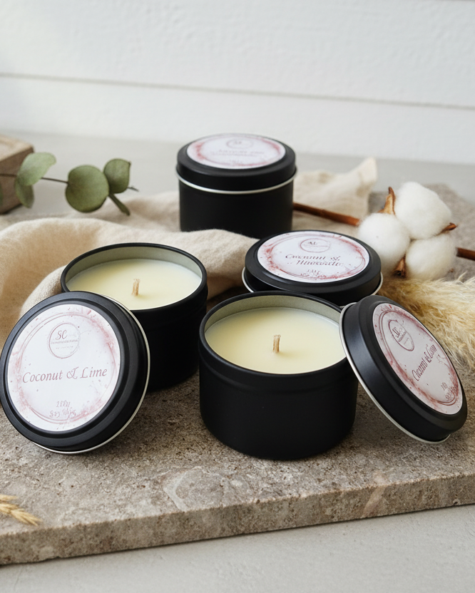 4 Mini Sample Candles - Premium Spa Brand
