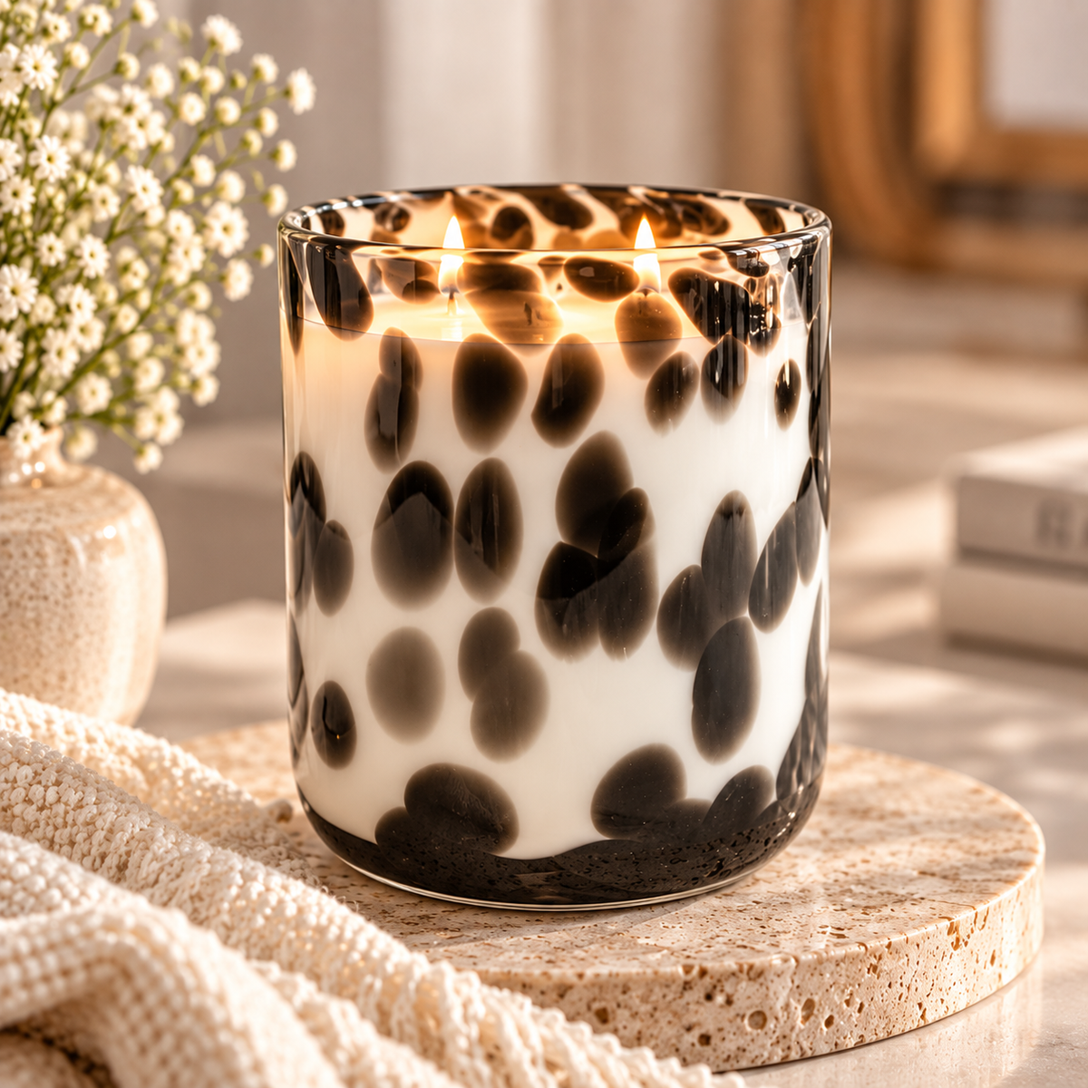 Limited Edition Noir Hand-Blown Glass Candle | 950g
