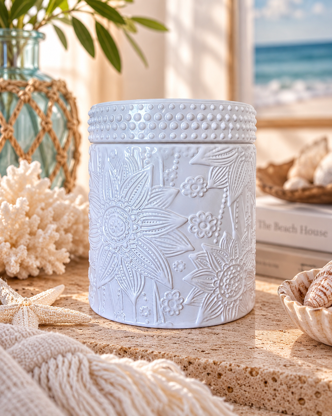 Coastal Bloom | 250g Ceramic Soy Candle