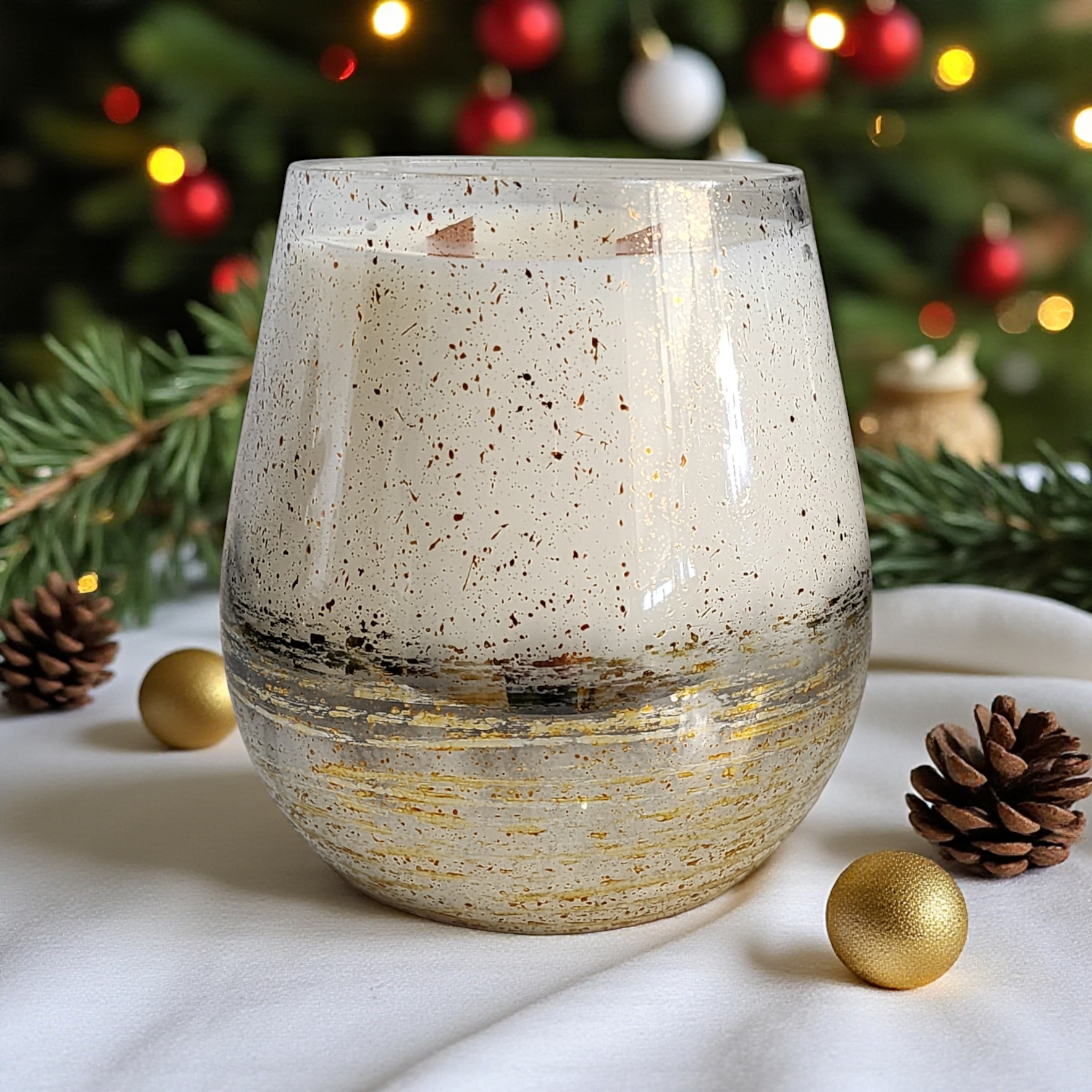 Christmas 1.3kg Speckle Candles | Gold | Rose Gold