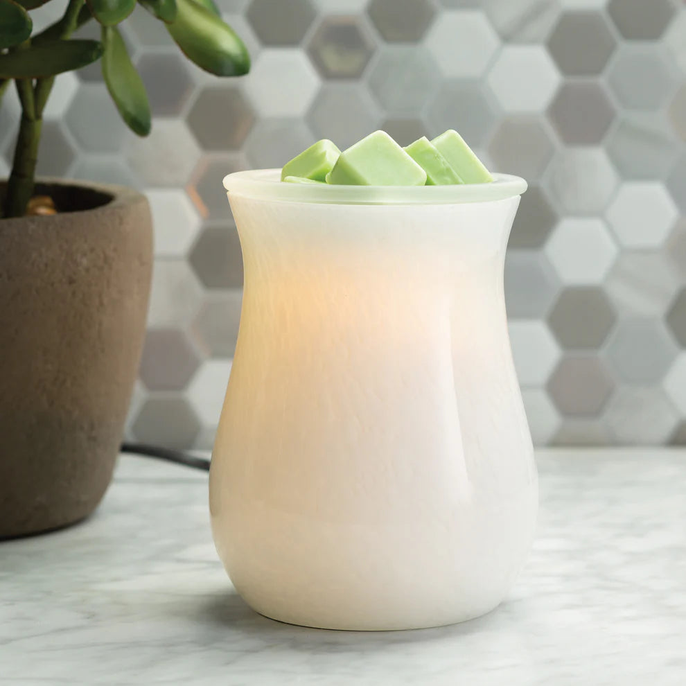 Electric Moonstone Glass Illumination| Wax Warmer| Complimentary Scented Wax Melt