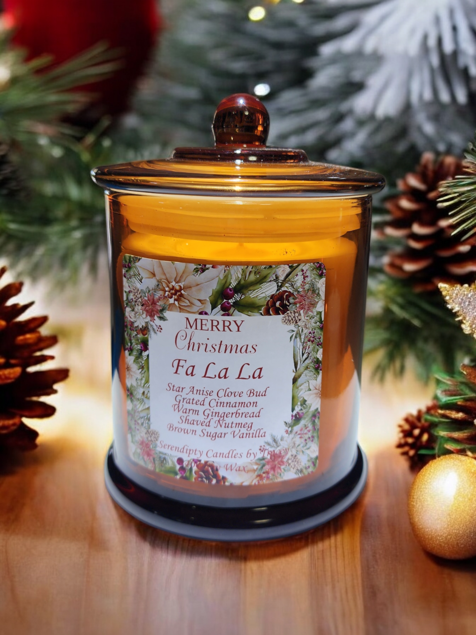 Scented Soy Wax Christmas Candle 400g Soy Wax | 70 Hour Burn Time