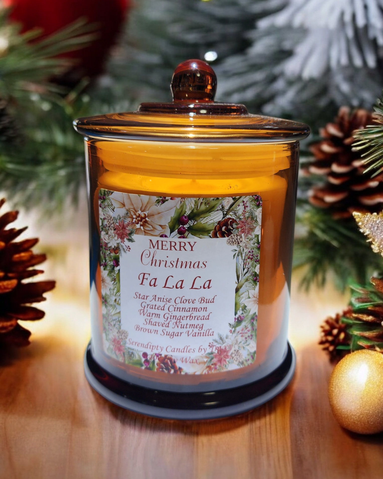 Scented Soy Wax Christmas Candle 400g Soy Wax | 70 Hour Burn Time
