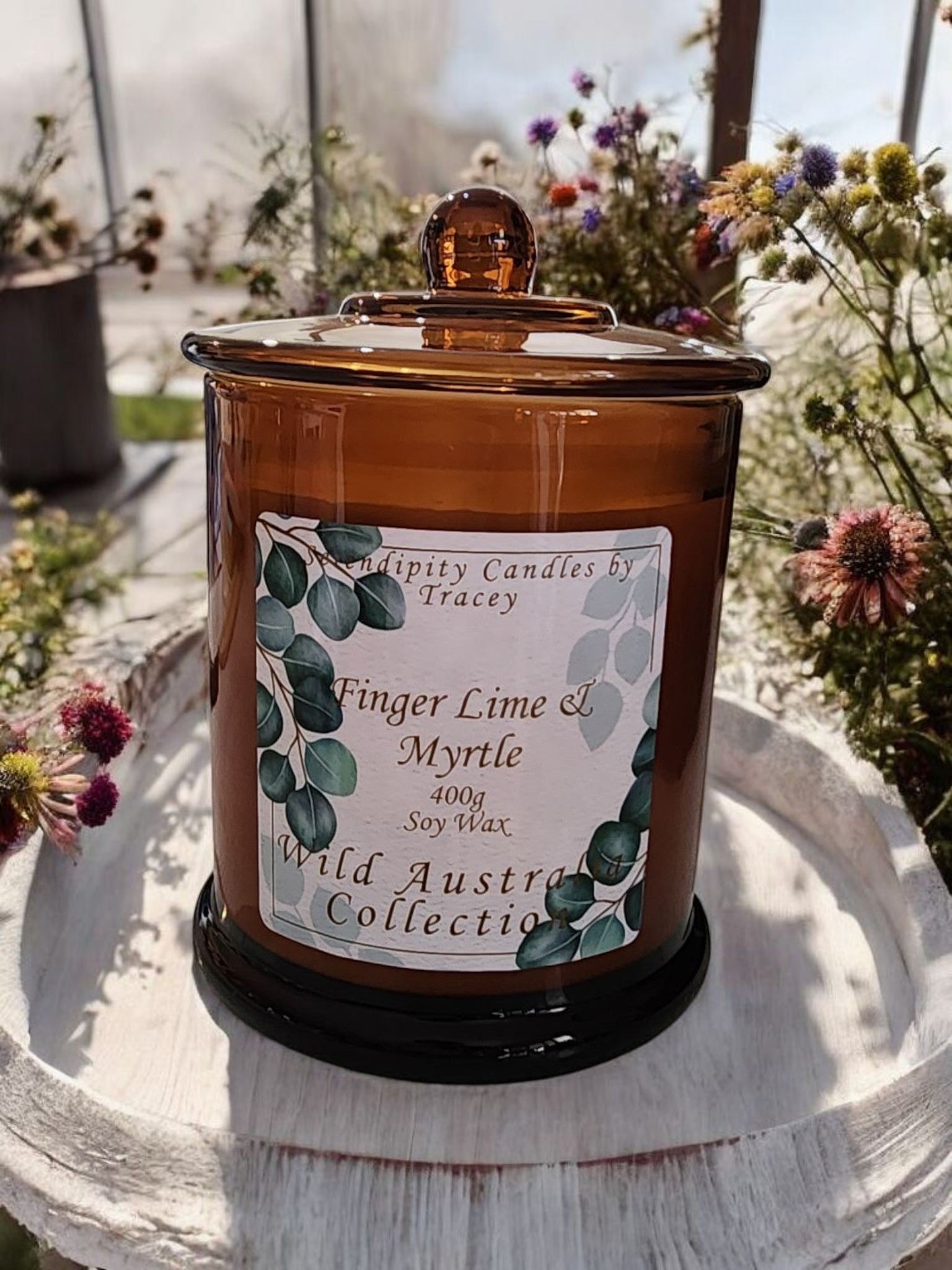 Wild Australia Collection | 400g Scented Soy Candle | Amber Jar | 72 Hour Burn Time