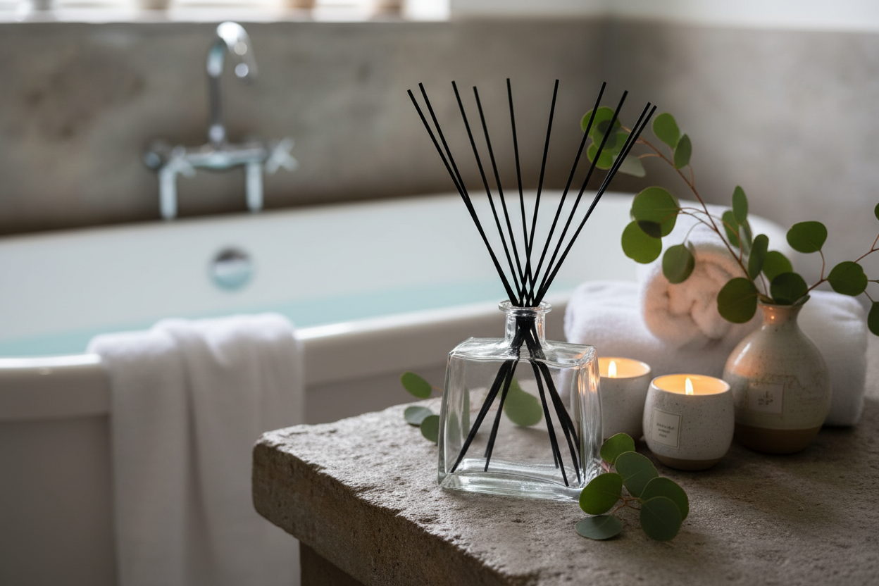 Diffuser in bathroom setting