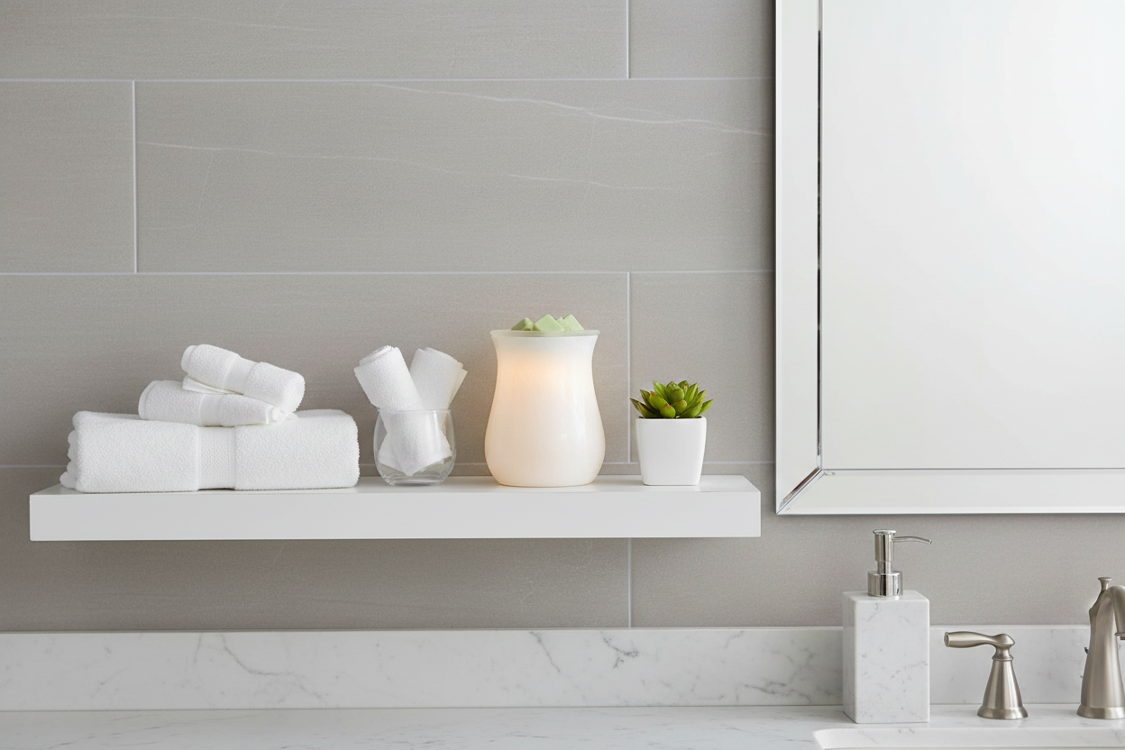 Electric Moonstone Glass Illumination - Bathroom