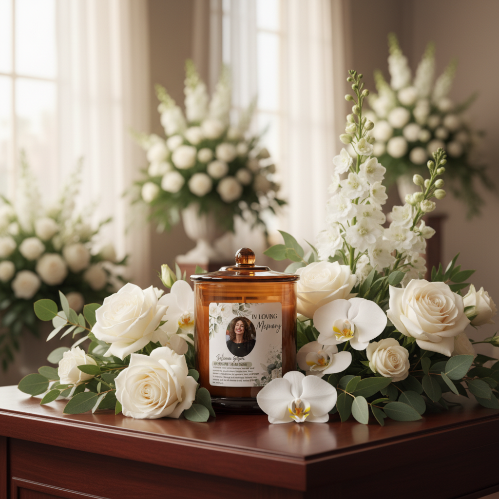 In Loving Memory — Amber Jar — Chapel Setting