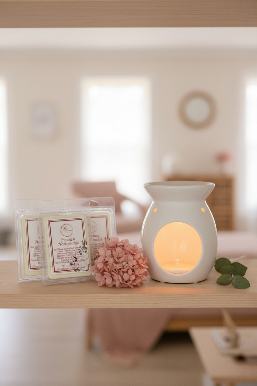 Japanese Honeysuckle wax melts with warmer v2