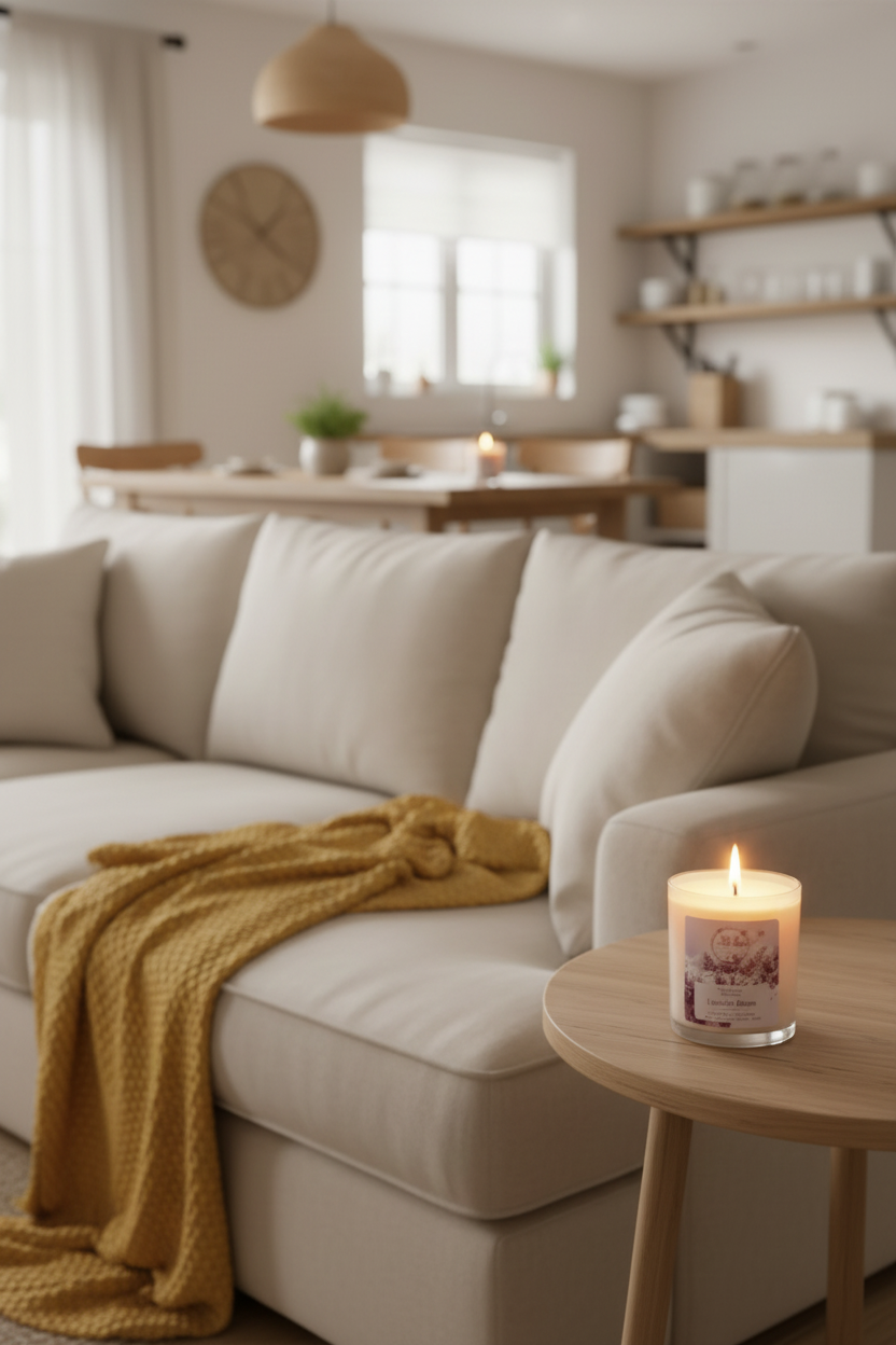Lavender Bliss cosy lifestyle portrait
