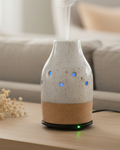 Living room oil diffuser lifestyle image