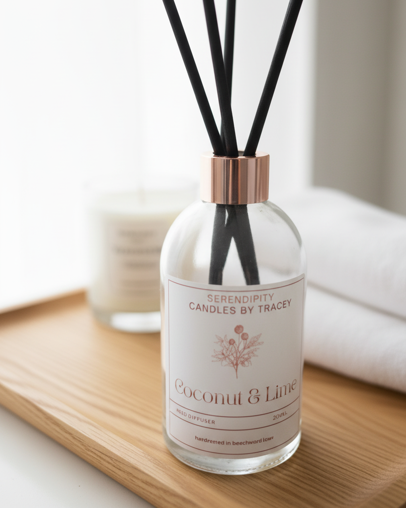 Luxury Reed Diffuser - Zoomed In Label Shot