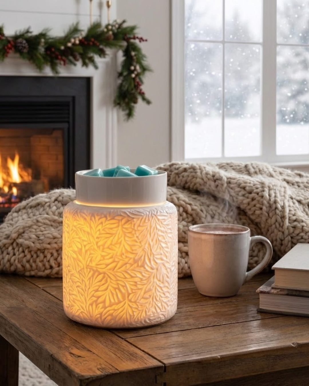 Electric Botanical Illuminzater Wax Warmer | Complimentary Scented Wax Melt as Free Gift