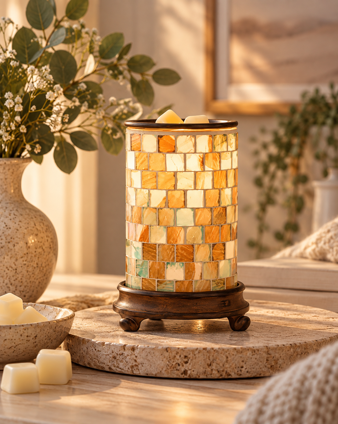 Sea Glass Illumination Wax Warmer | Complimentary 90g Wax Melt