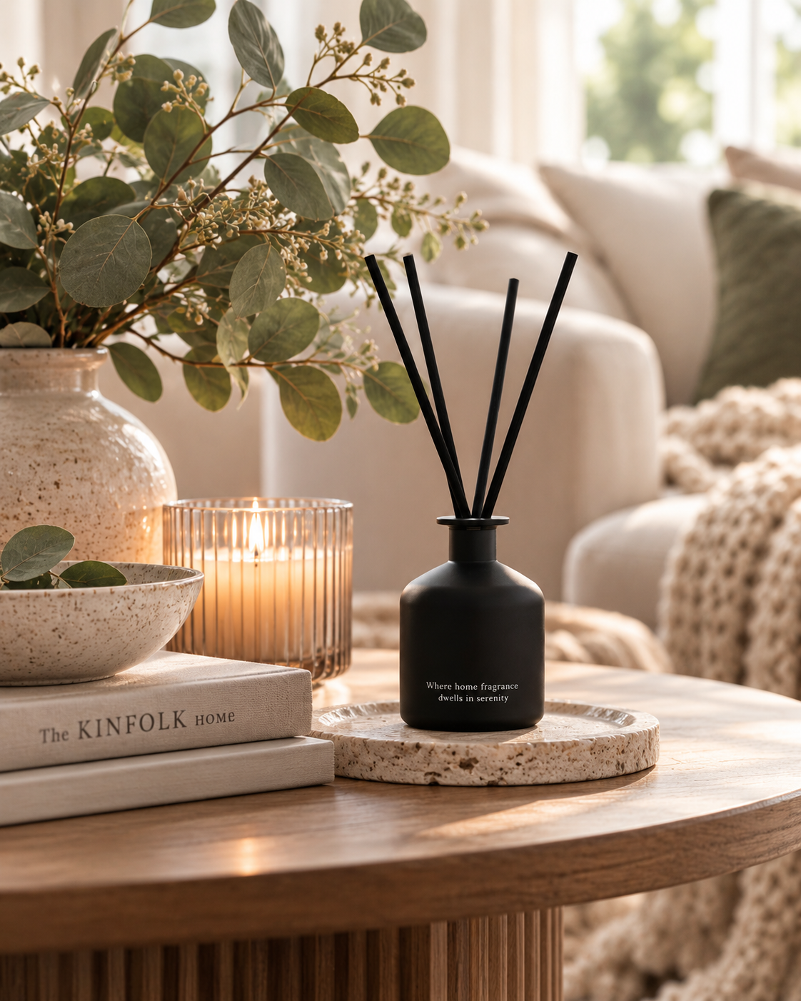 Matte Black Reed Diffuser | 200ml | Approx. 6–10 Months