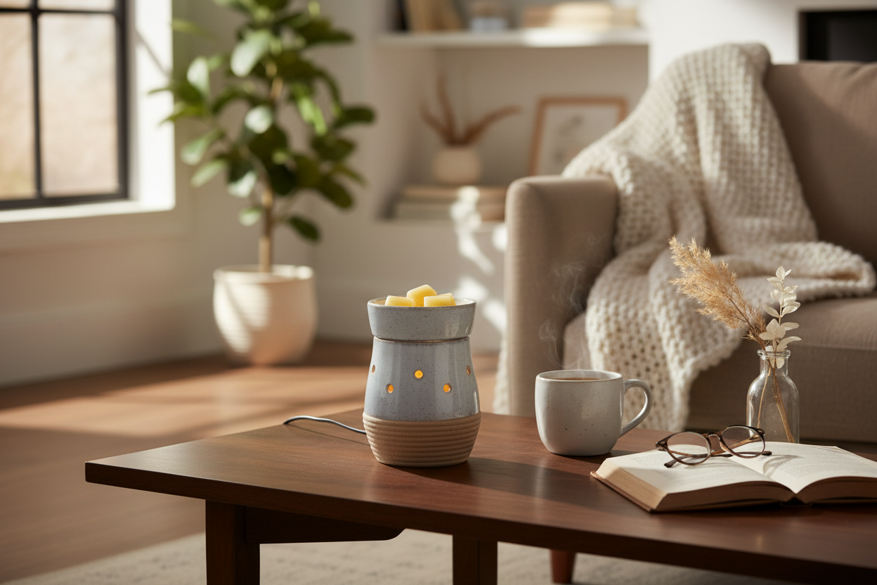 Rustic White Illumination Warmer Lifestyle Photo