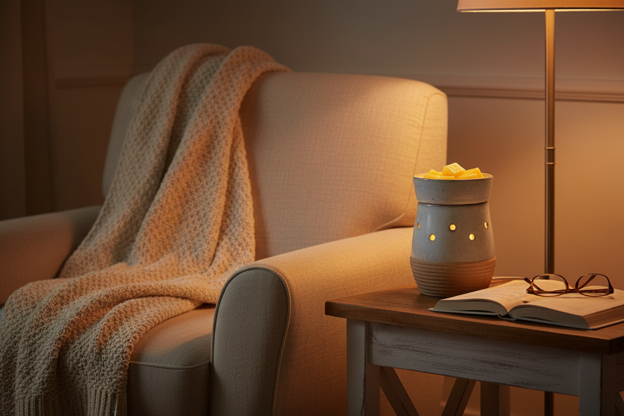 Rustic White Illumination Warmer - Reading Nook