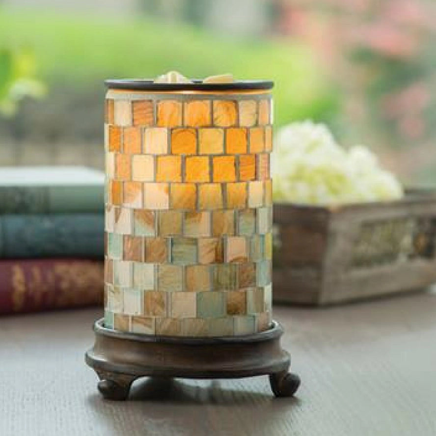 Electric Sea Glass Illumination Warmer | Complimentary Scented Wax Melt as Free Gift