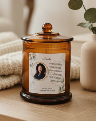 Someone Special Amber Candle in Living Room