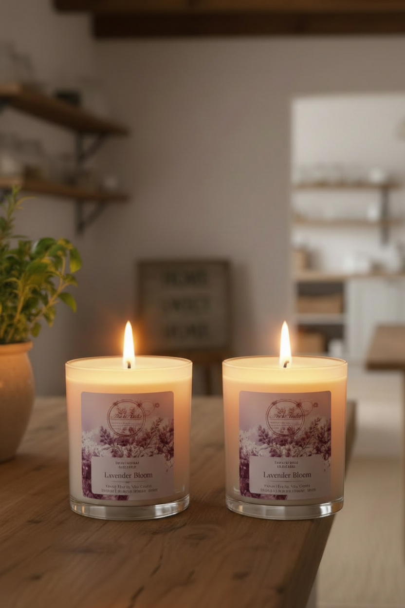 Twin candle close-up portrait