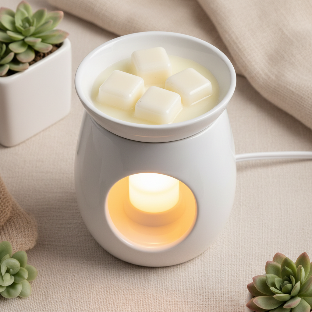 Wax melts in electric warmer