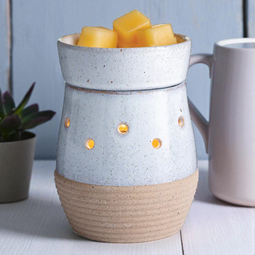 Rustic White Illumination Warmer | Complimentary Wax Melt as Free Gift