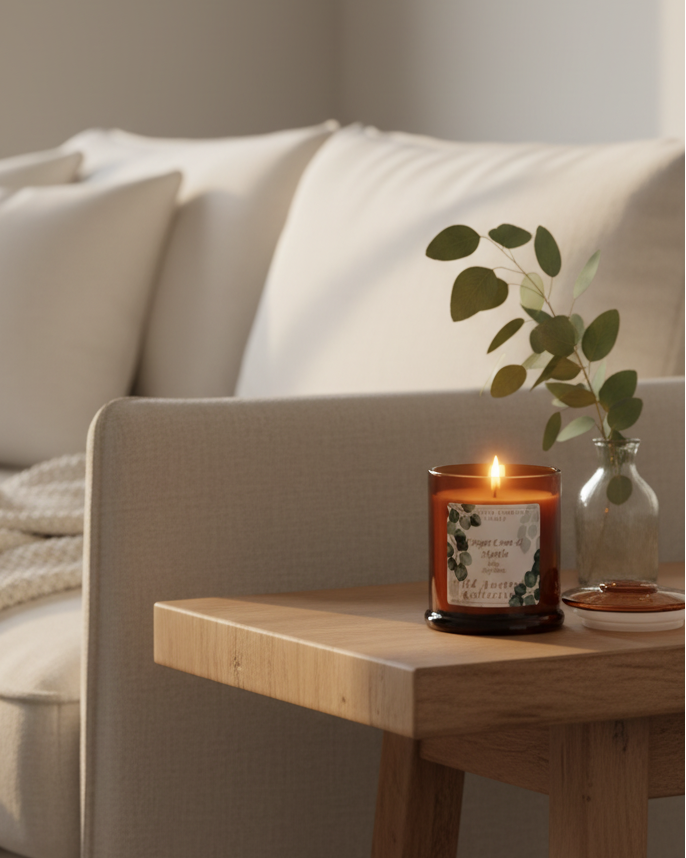 Wild Australia candle cosy lifestyle portrait