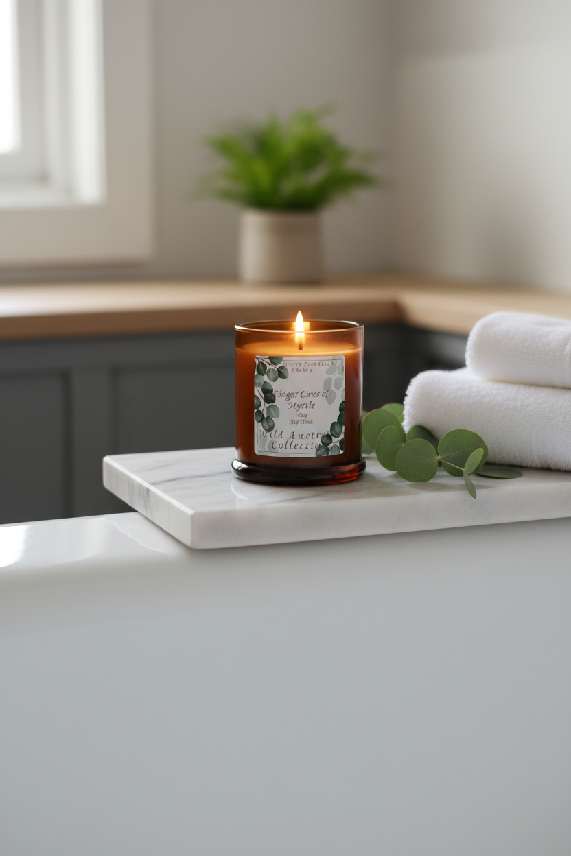 Wild Australia candle spa bathroom lifestyle portrait