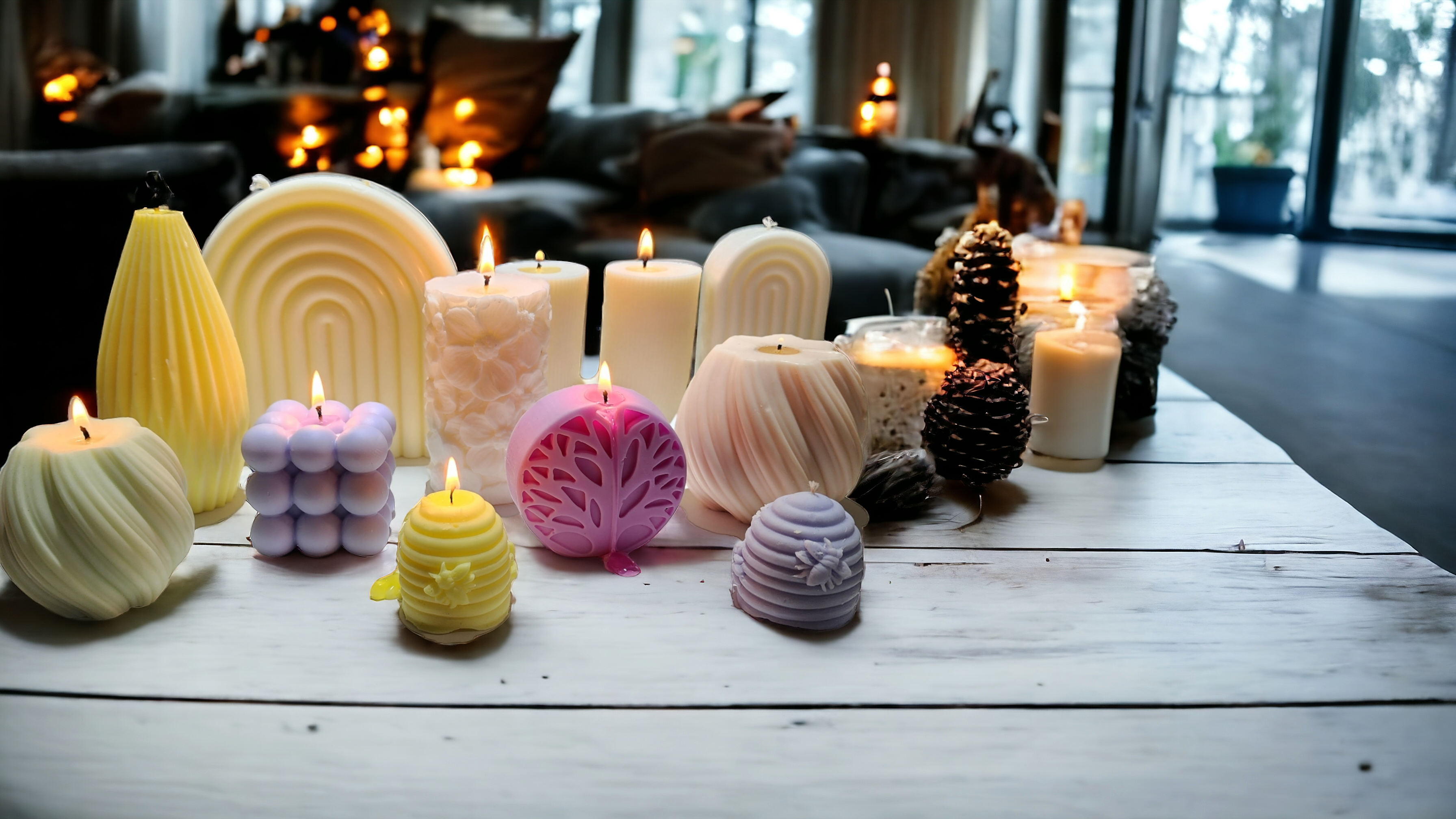 Scented Soy Wax Pillar Candles