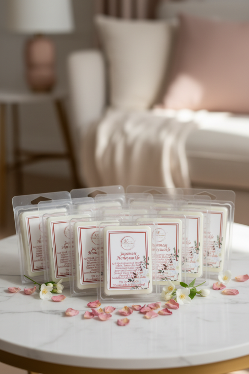 10 Japanese Honeysuckle wax melts lifestyle portrait