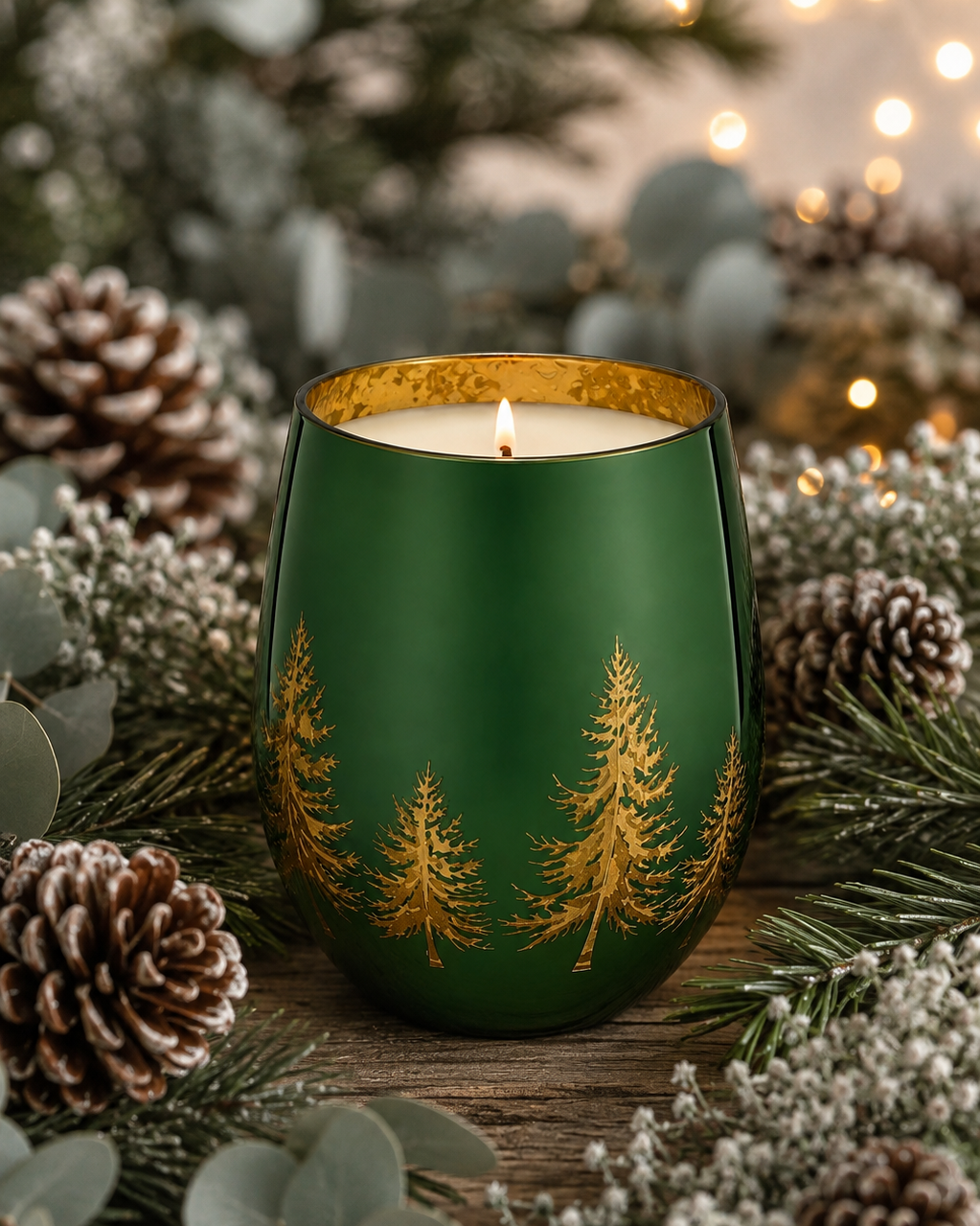 Limited-Edition Green Christmas Tree Soy Candle | 400g