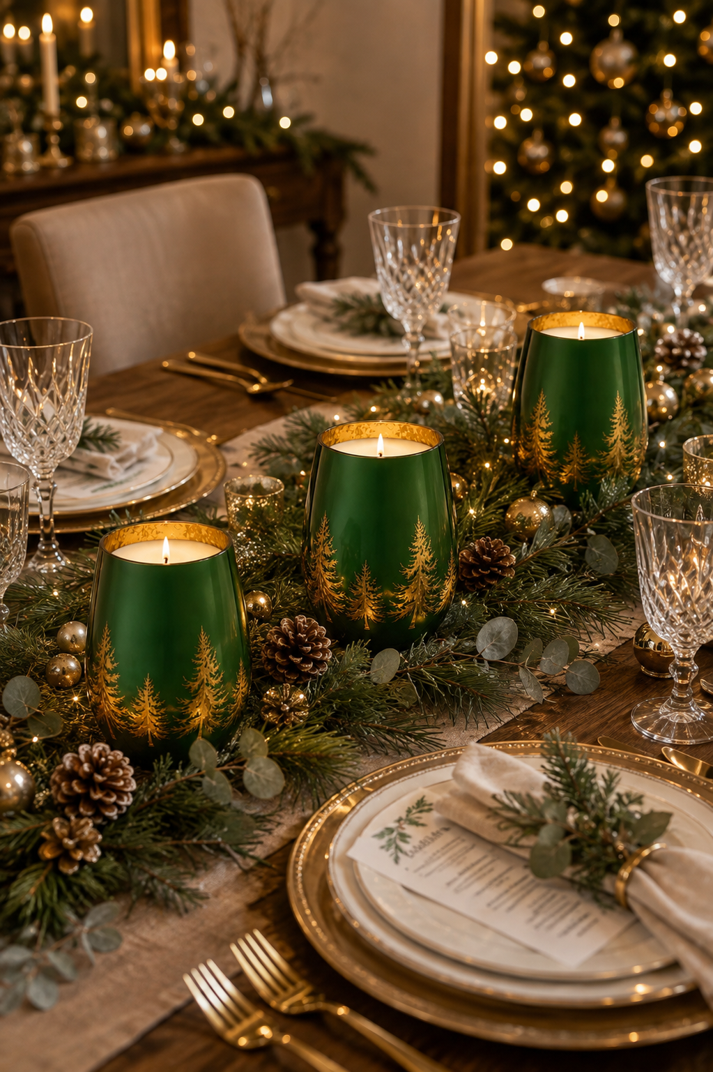 Limited-Edition Green Christmas Tree Soy Candle | 400g
