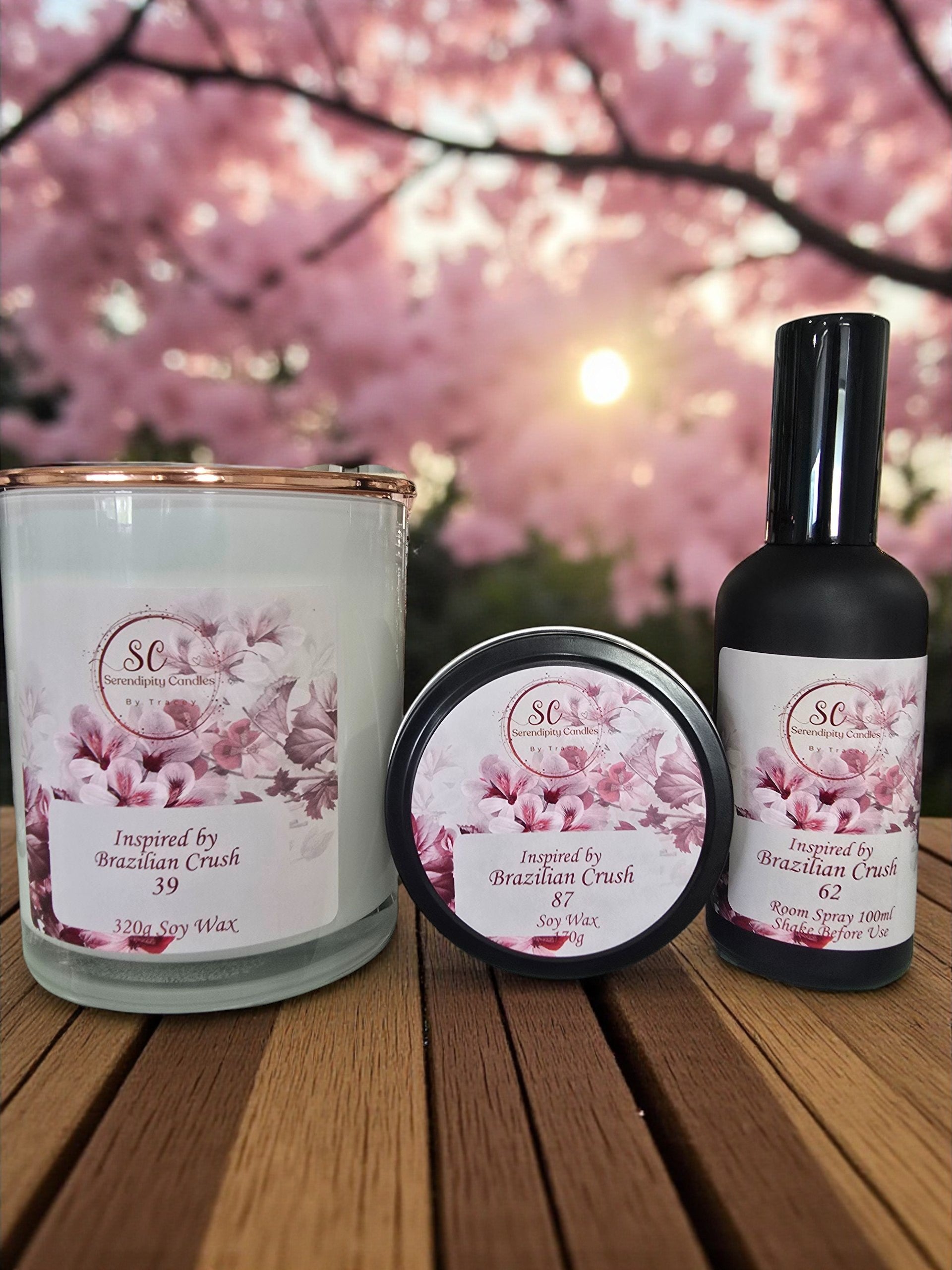 Inspired by Sol De Janeiro Brazilian Crush Gift Set| Scented Soy Candle | Room Spray