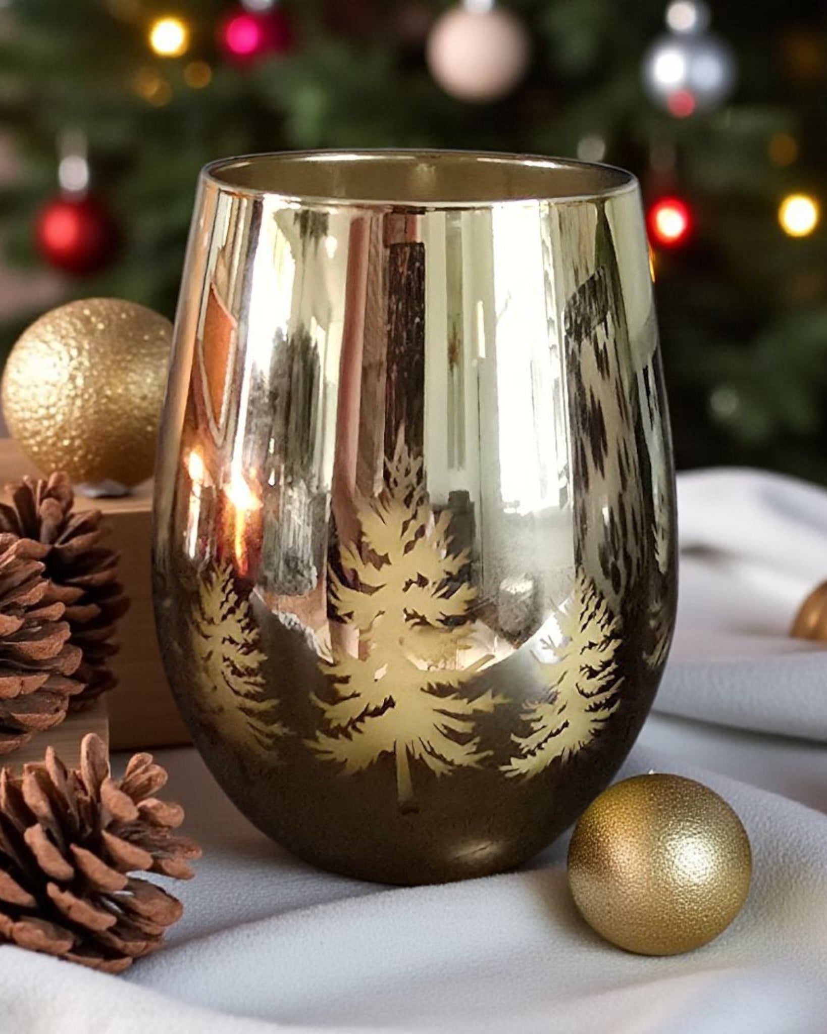 Christmas Tree 400g Soy Wax | Silver | Green | Gold