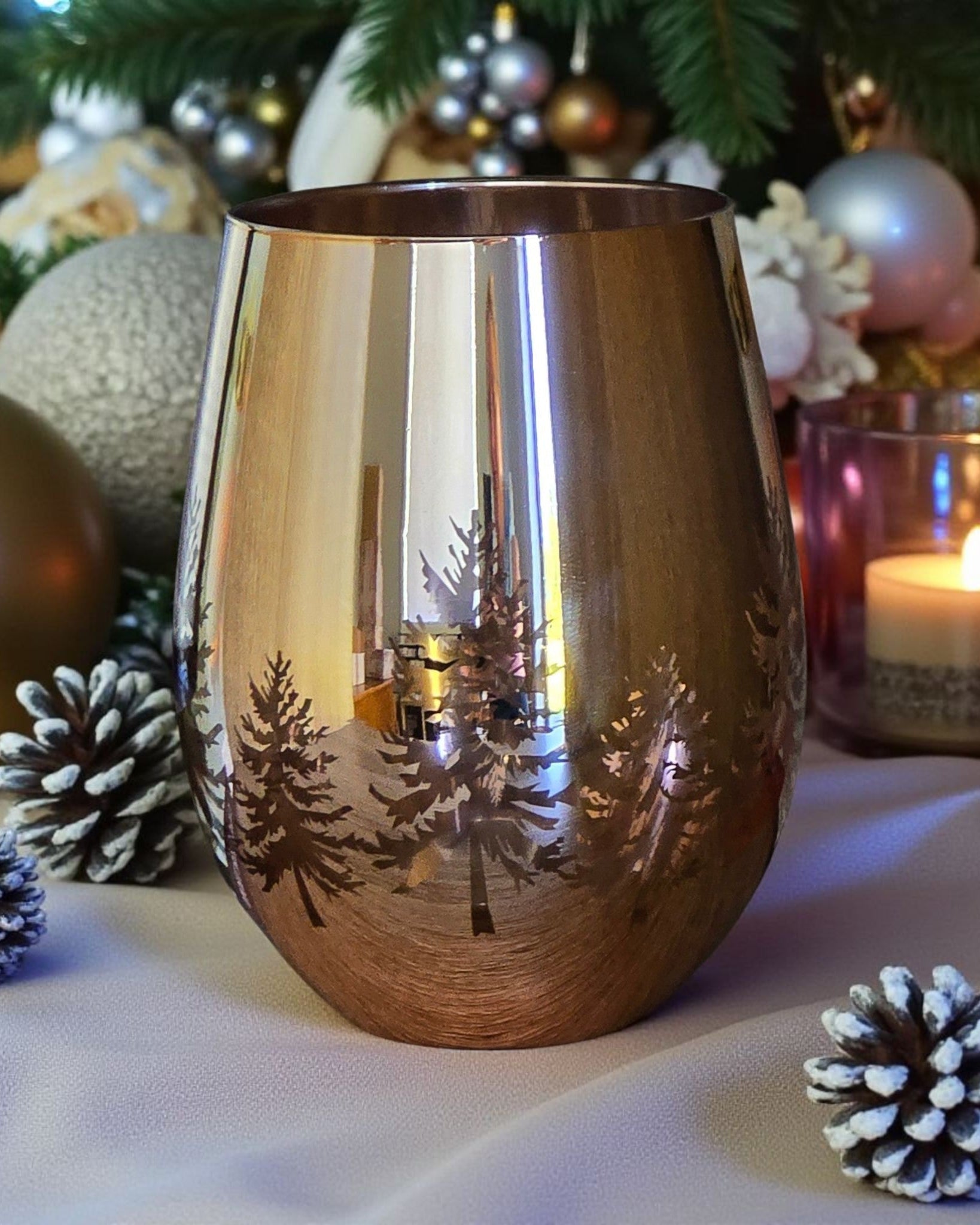Christmas Tree 400g Soy Wax | Silver | Green | Gold