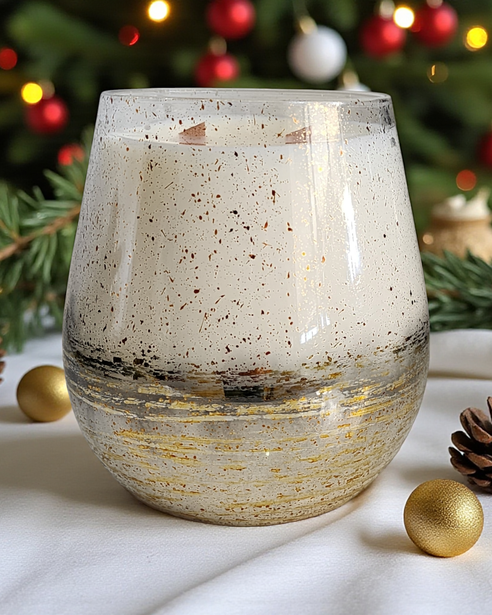 Christmas 1.3kg Speckle Candles | Gold | Rose Gold