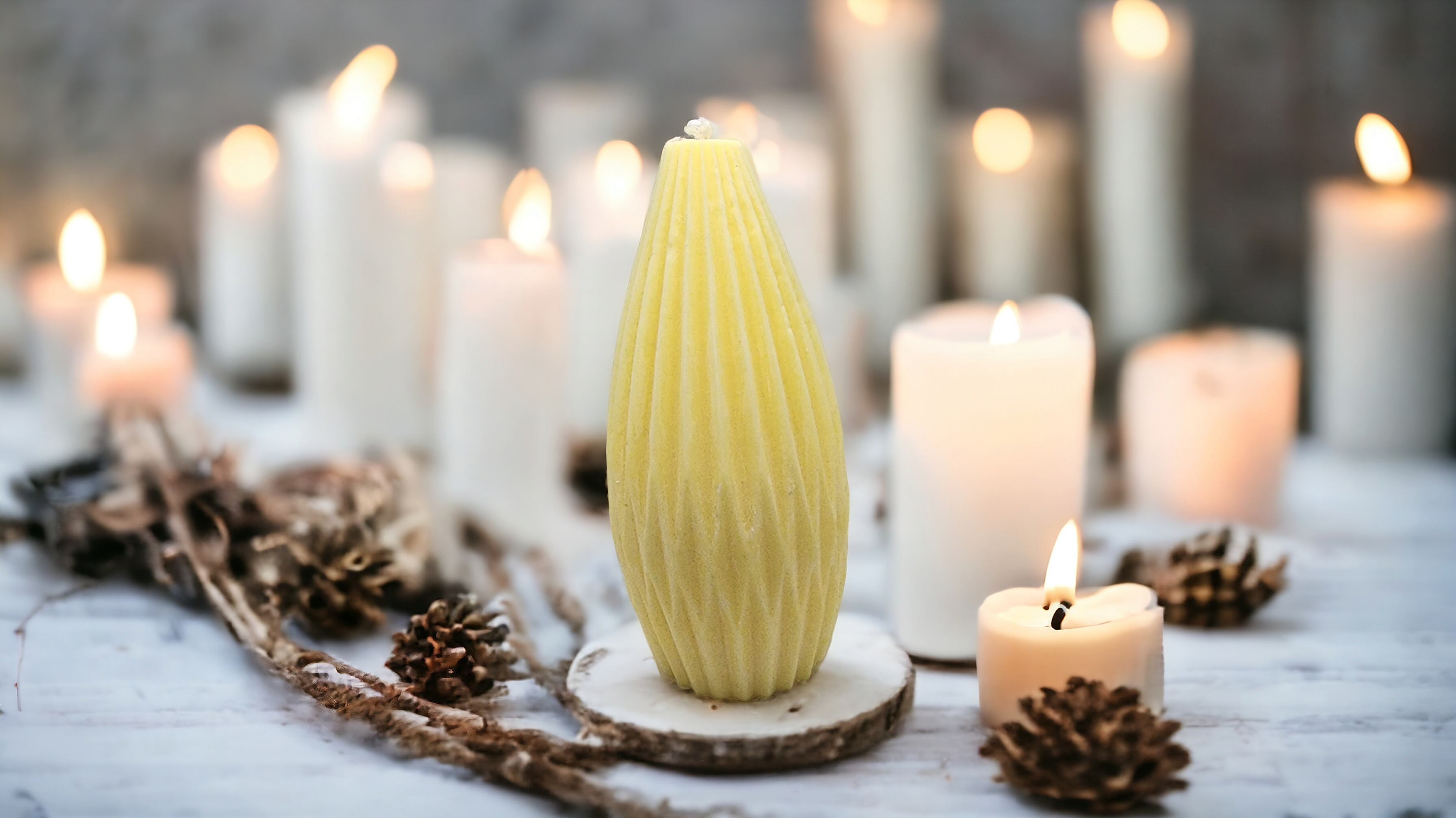 Teardrop Scented Pillar Candle