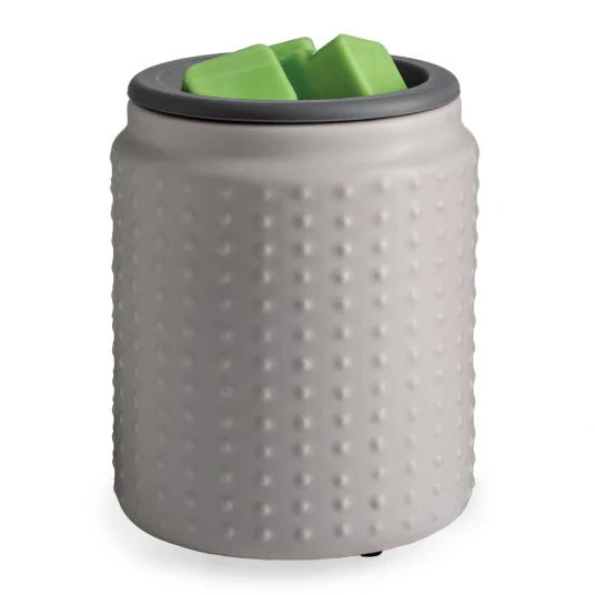 Gray Hobnail Flip Dish Wax Warmer | Complimentary Soy Wax Melt