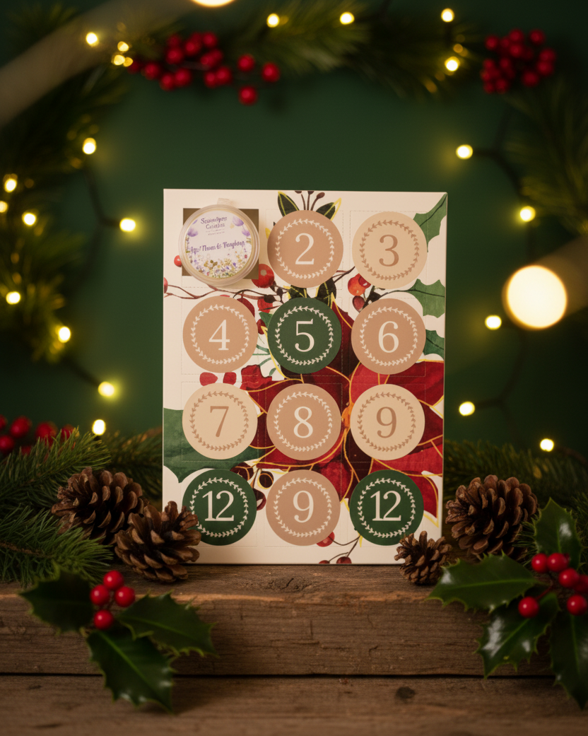 Advent Calendar - Pine Cones and Greenery
