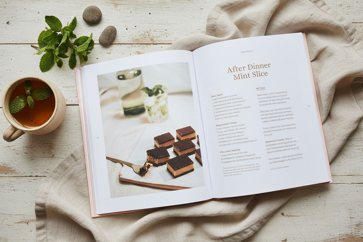 After Dinner Mint Slice page with styling