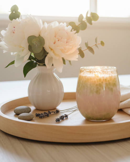 Alternative lifestyle image of candle