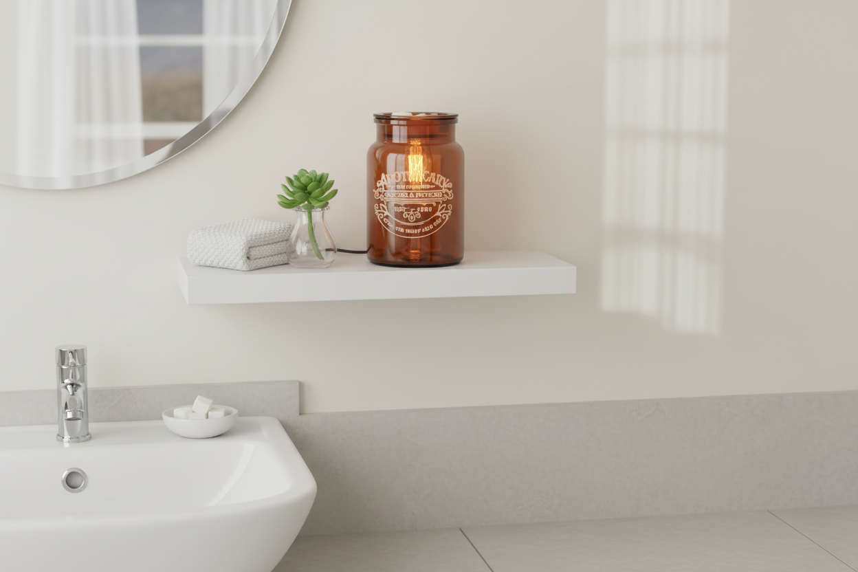 Apothecary Glass Illumination Wax Warmer - Powder Room