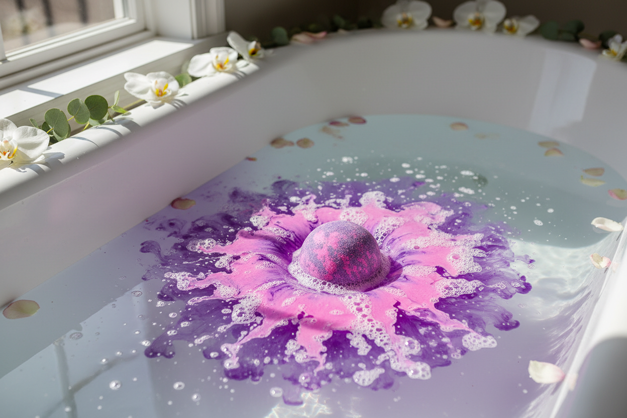 Bath Bomb in Use