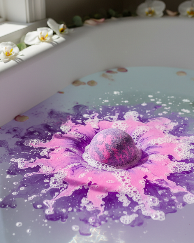 Bath Bomb in Use