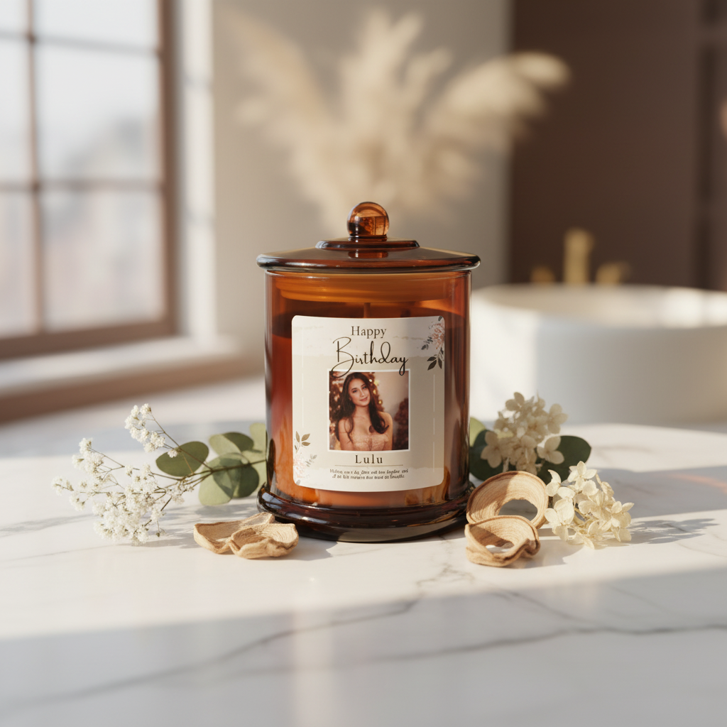 Birthday Personalised Candle — Amber Jar On Brand