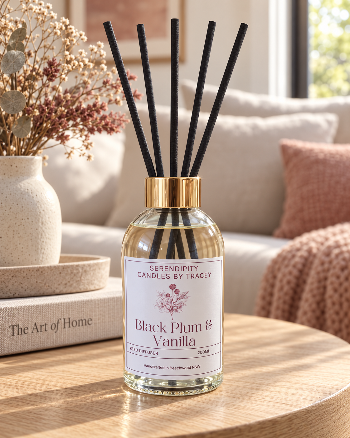 Limited Edition 200ml Reed Diffuser  Black Plum & Vanilla