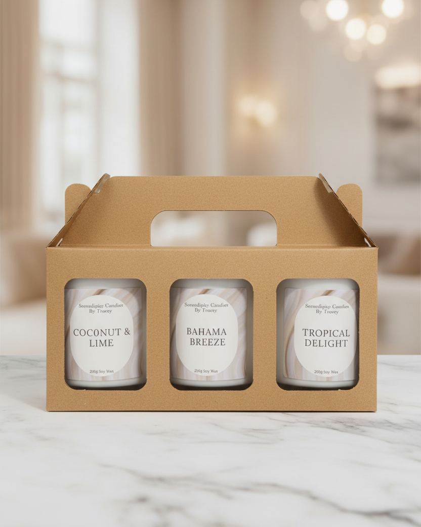 Candle Gift Box Portrait with Background