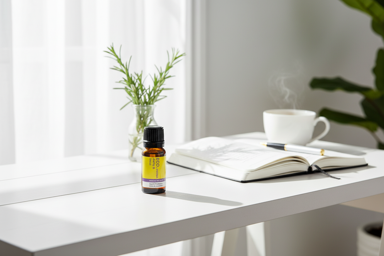 Clarity and Focus Essential Oil Wellness Setting