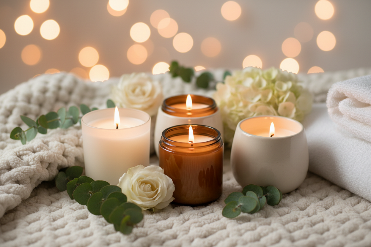 Cozy Close-up Candles