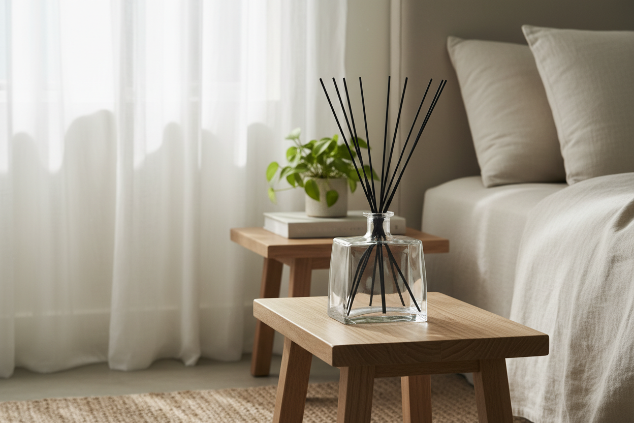 Diffuser on bedside table