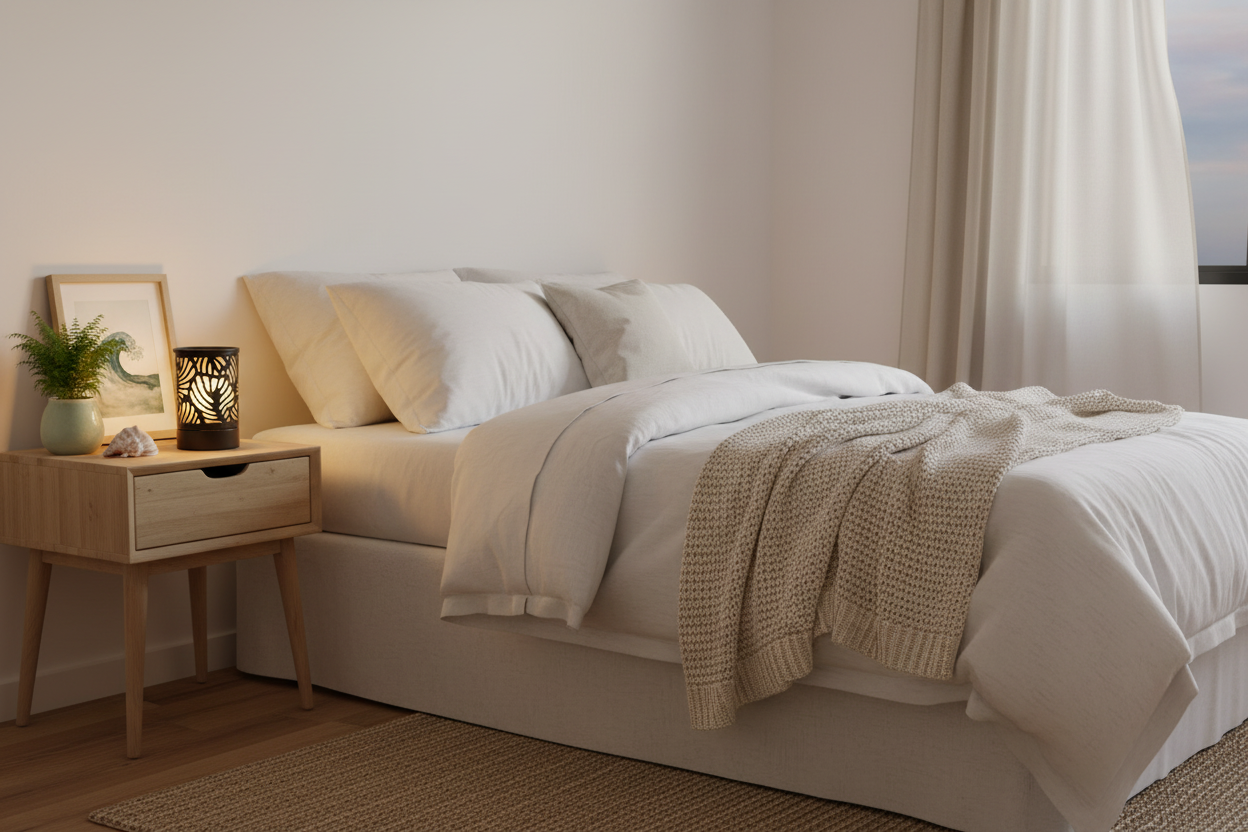 Electric Hamptons Palm - Bedroom